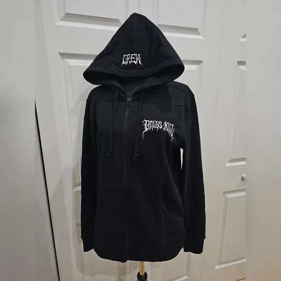 Dolls Kill Logo Current Mood Crew Zip Up Hoodie Robe Mega Tote Hat Merch S - Picture 4 of 14